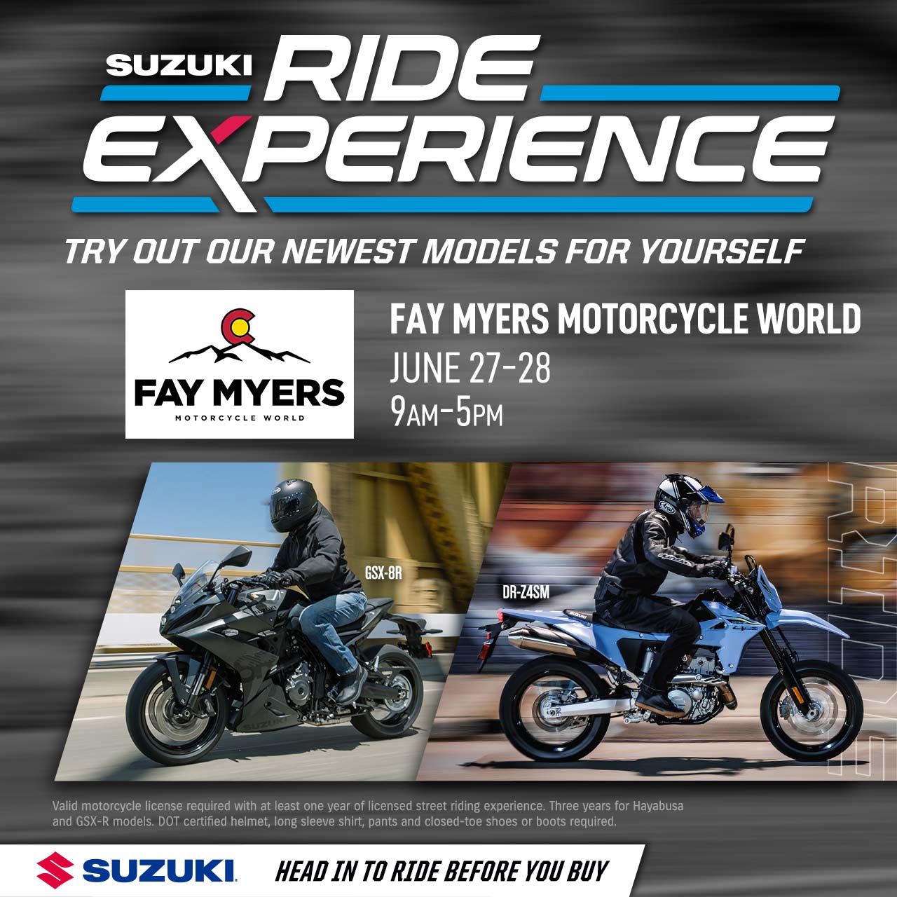 You are currently viewing Join Us for Suzuki Ride Experience – Be the First to Ride!  06/26/25 to 06/28/25