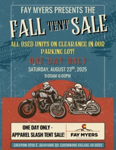 Read more about the article End Of The Season Tent Sale – Our Biggest Sale of the Year Is Back! 08/23/25
