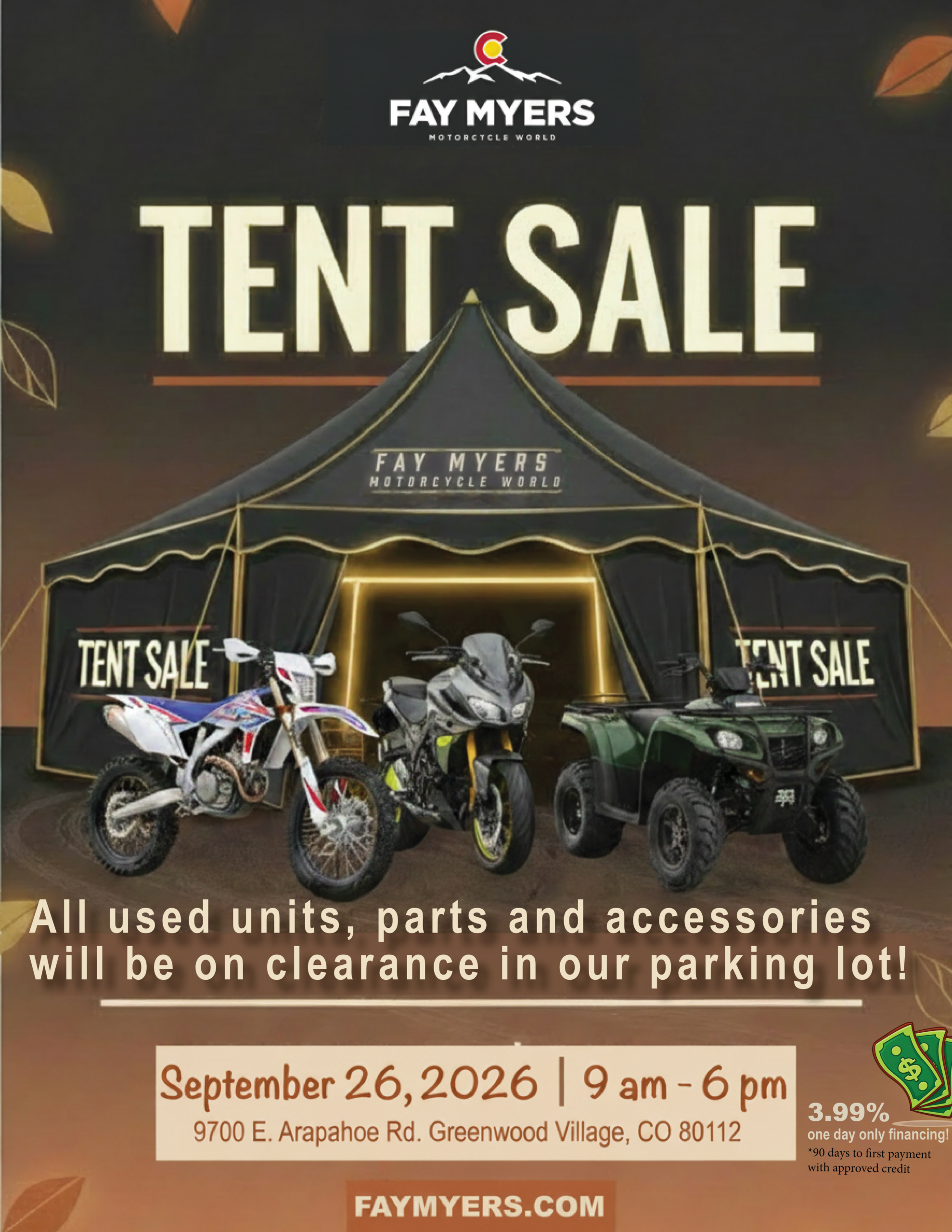 Read more about the article FULL THROTTLE TENT SALE 09/26/2026