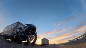 Read more about the article Our bikes get to experience beautiful skies and sunrises when we escape the cities and neighborhoods.